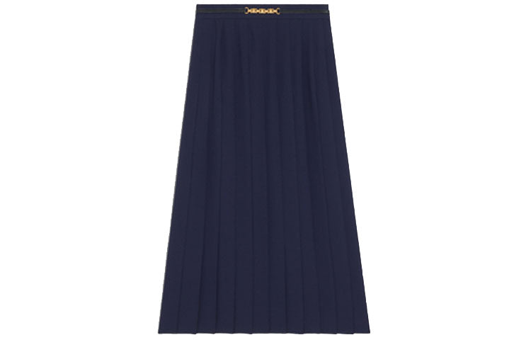 CELINE Casual Long Skirts Women's Marine Blue