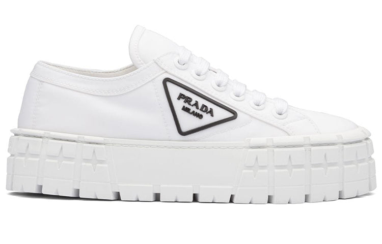 PRADA Cushioned Wear-Resistant Breathable Lightweight Low-Top Casual Shoes Women's White