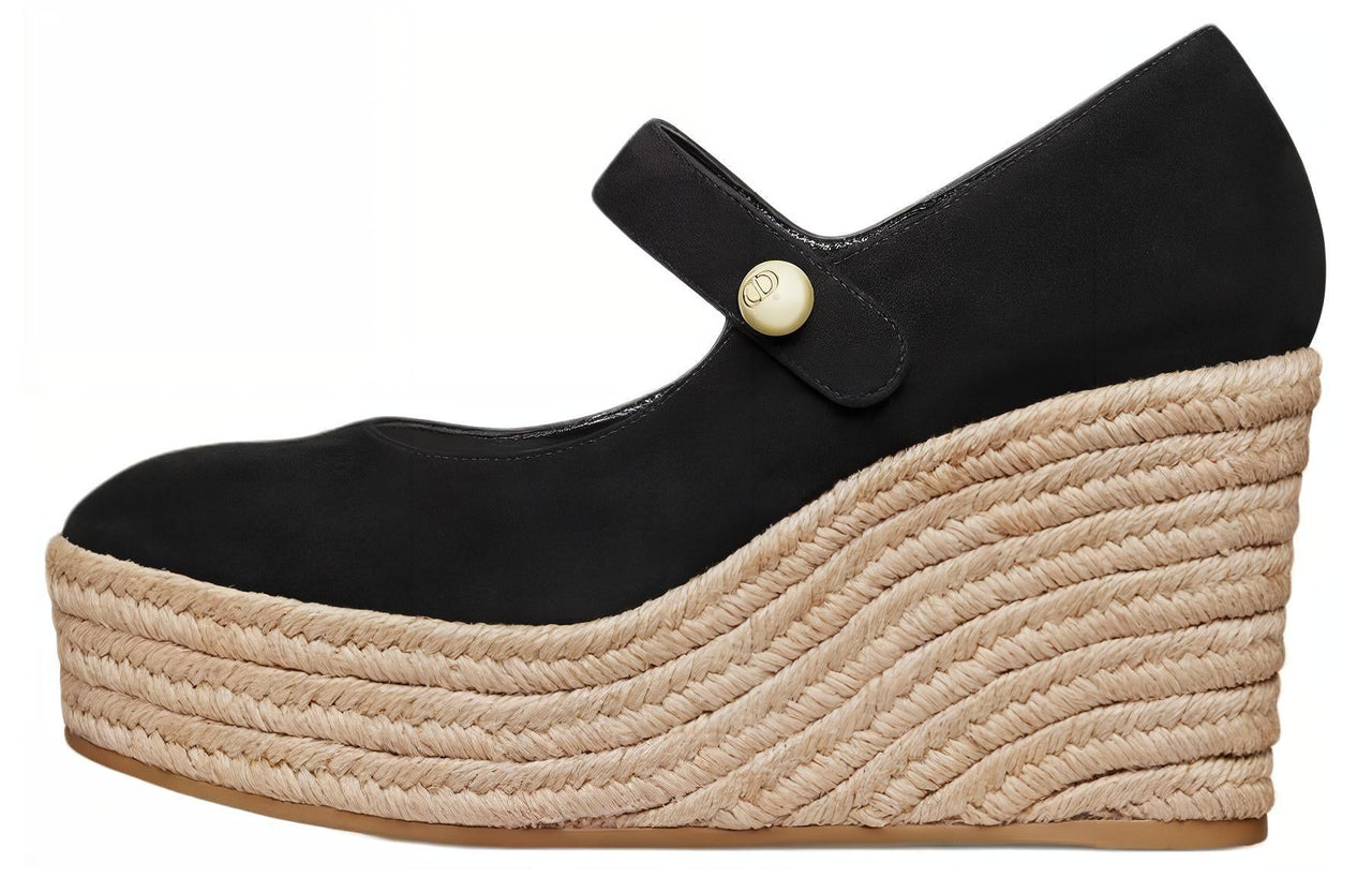 DIOR D-Doll Platform Mary Jane Shoes 9.5cm Women's Black