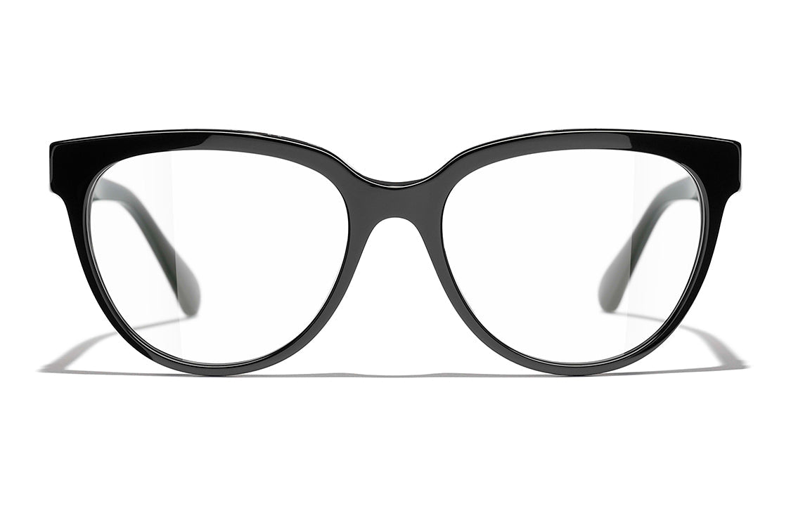 CHANEL Eyeglass Frames Women's Black