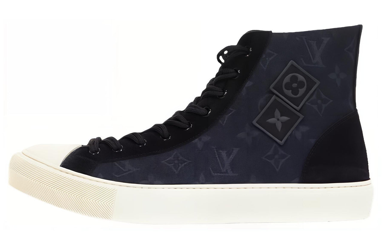 حذاء تزلج أنيق عالي الرقبة من مجموعة Fragment Design x LOUIS VUITTON Fragment Tatto للرجال باللون الأسود