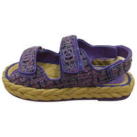 CHANEL 23A One Strap Sandals Women's Purple
