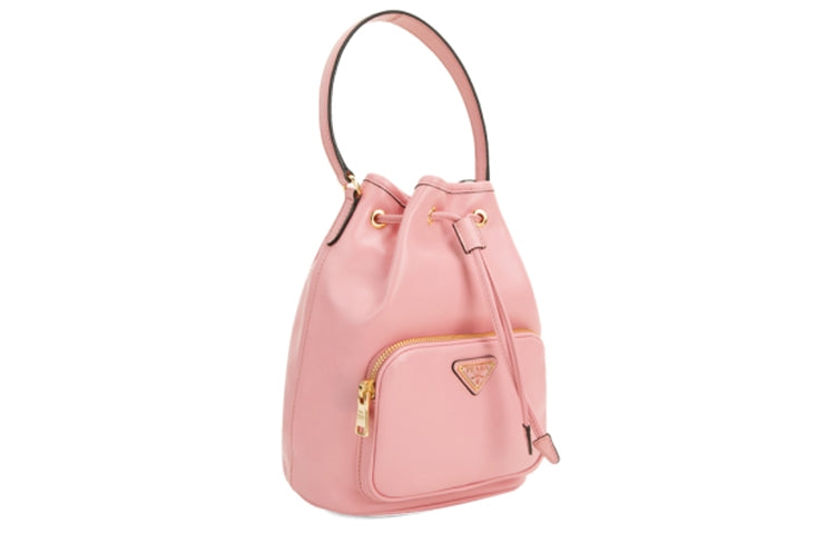 PRADA Cow Leather Shoulder Bag, Crossbody Bag, Handbag Small Size Women's Pink