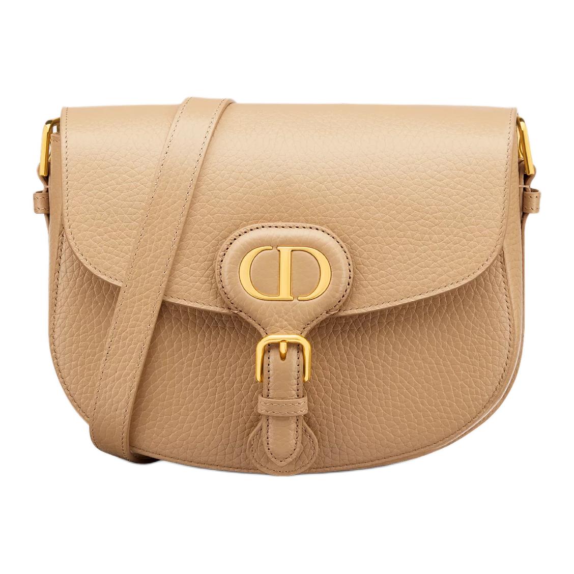 DIOR Bobby Grained Calfskin Crossbody Bag, Shoulder Bag Medium Size Women's Cookie
