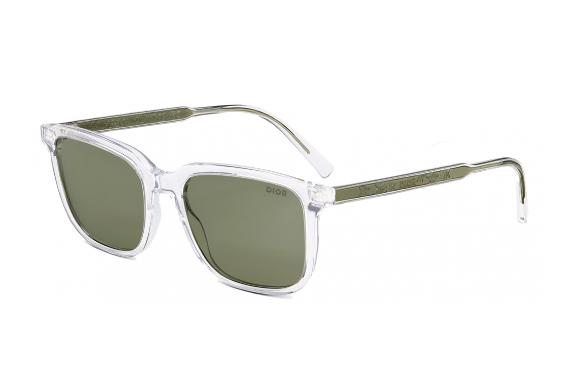 DIOR Acetate Square Sunglasses Women's Transparent