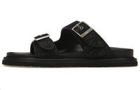 DIOR Aqua Sandals Black Oblique Canvas