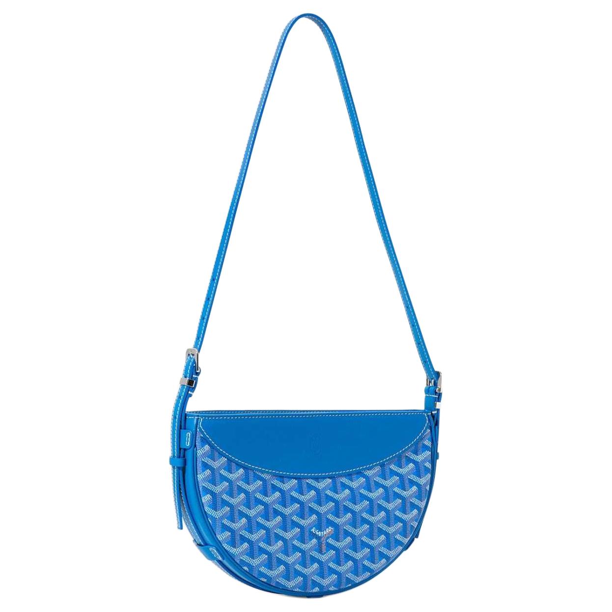 GOYARD Canvas With Calfskin Swallow Bag Shoulder Bag Unisex Sky Blue