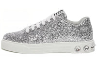 MIU MIU Low Top Stylish Skateboarding Shoes Women's Silver