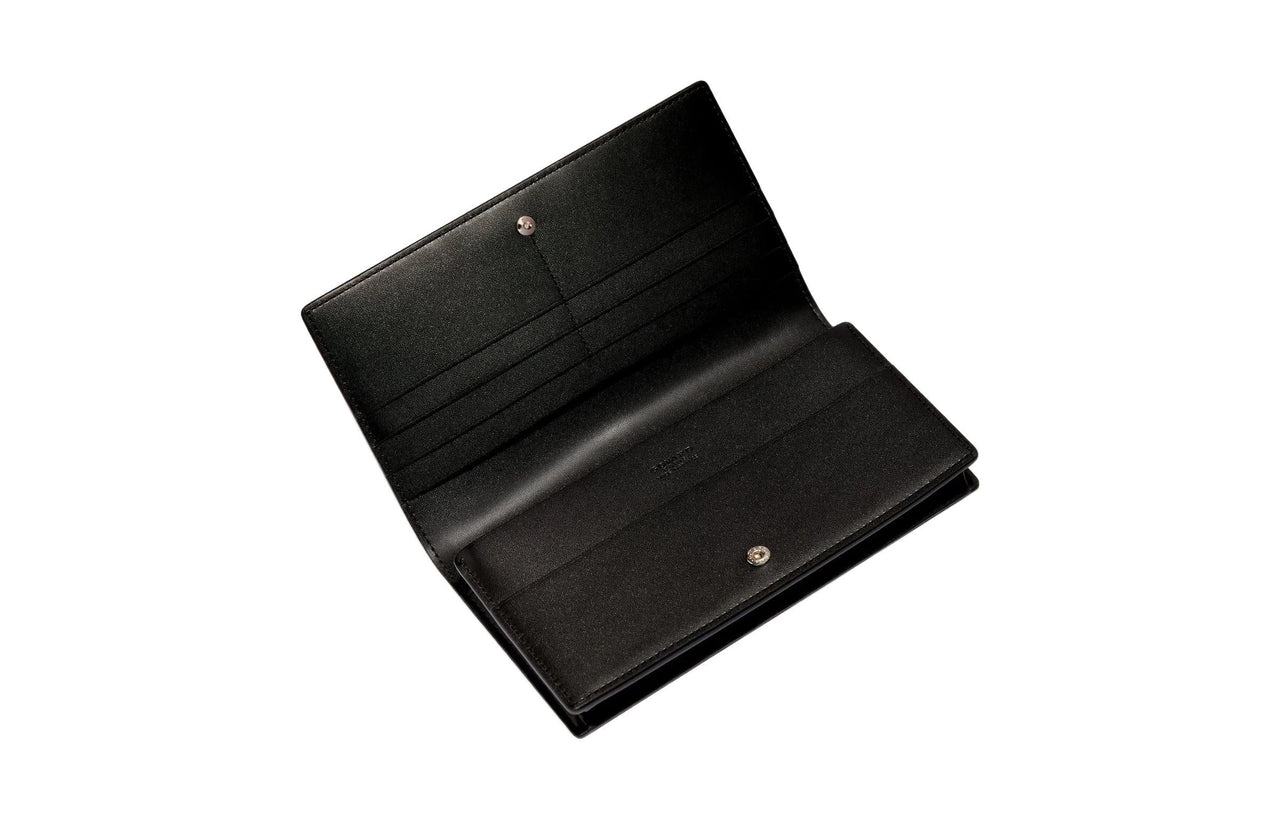 GOYARD RICHELIEU Canvas With Leather Wallet Unisex Black