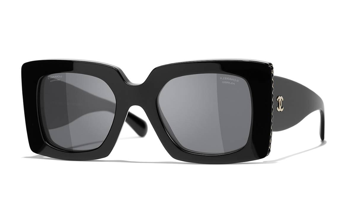 CHANEL Sunglasses Women's Black