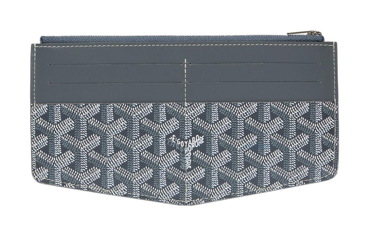 GOYARD Insert Louise Canvas With Leather Wallet Unisex Gray