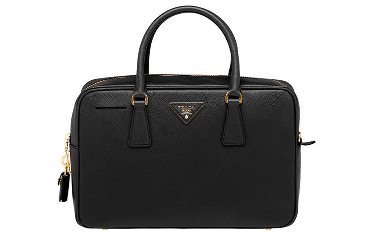 PRADA Cow Leather Handbag Women's Black