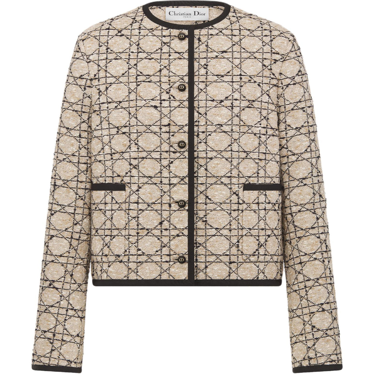 DIOR SS25 Cropped Coat Women's Beige