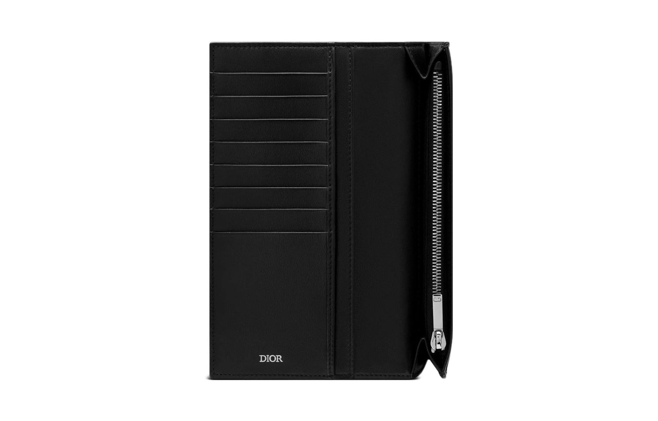 DIOR Embroidery Wallet Men's Black
