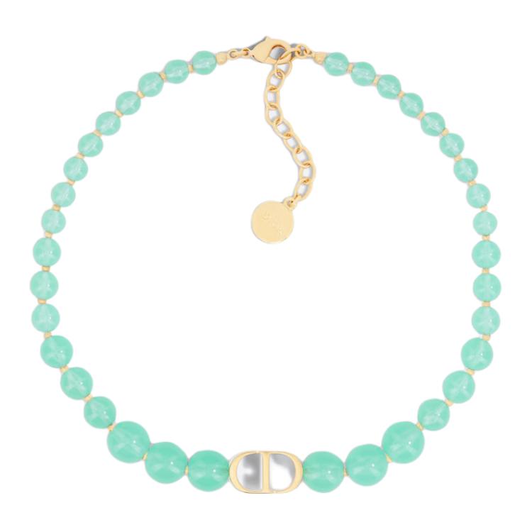 DIOR Metal Necklaces Women's Light Green