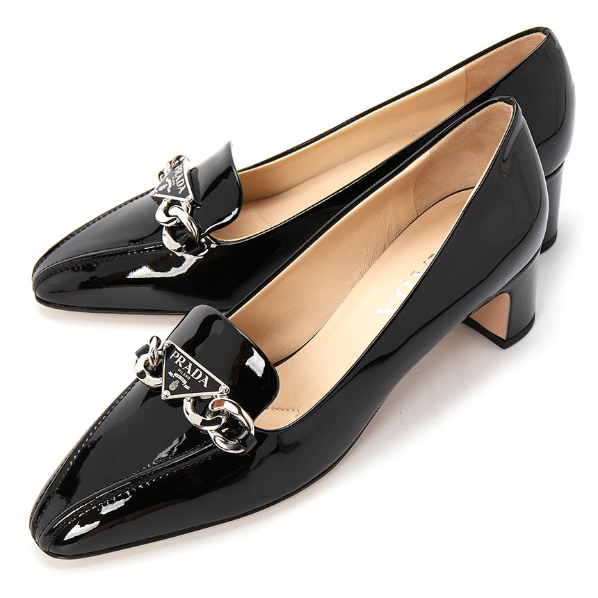 PRADA Chunky Heel High Heels 4.5cm Women's Black
