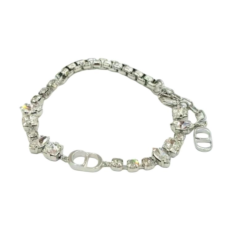 DIOR Crystal Bracelets Men's Silver