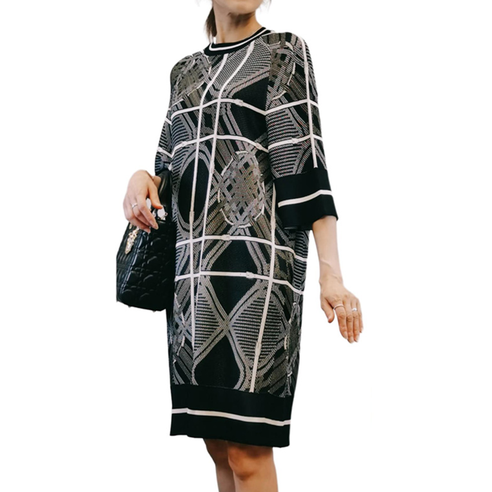 HERMES Long-Sleeved Dresses Women's Black