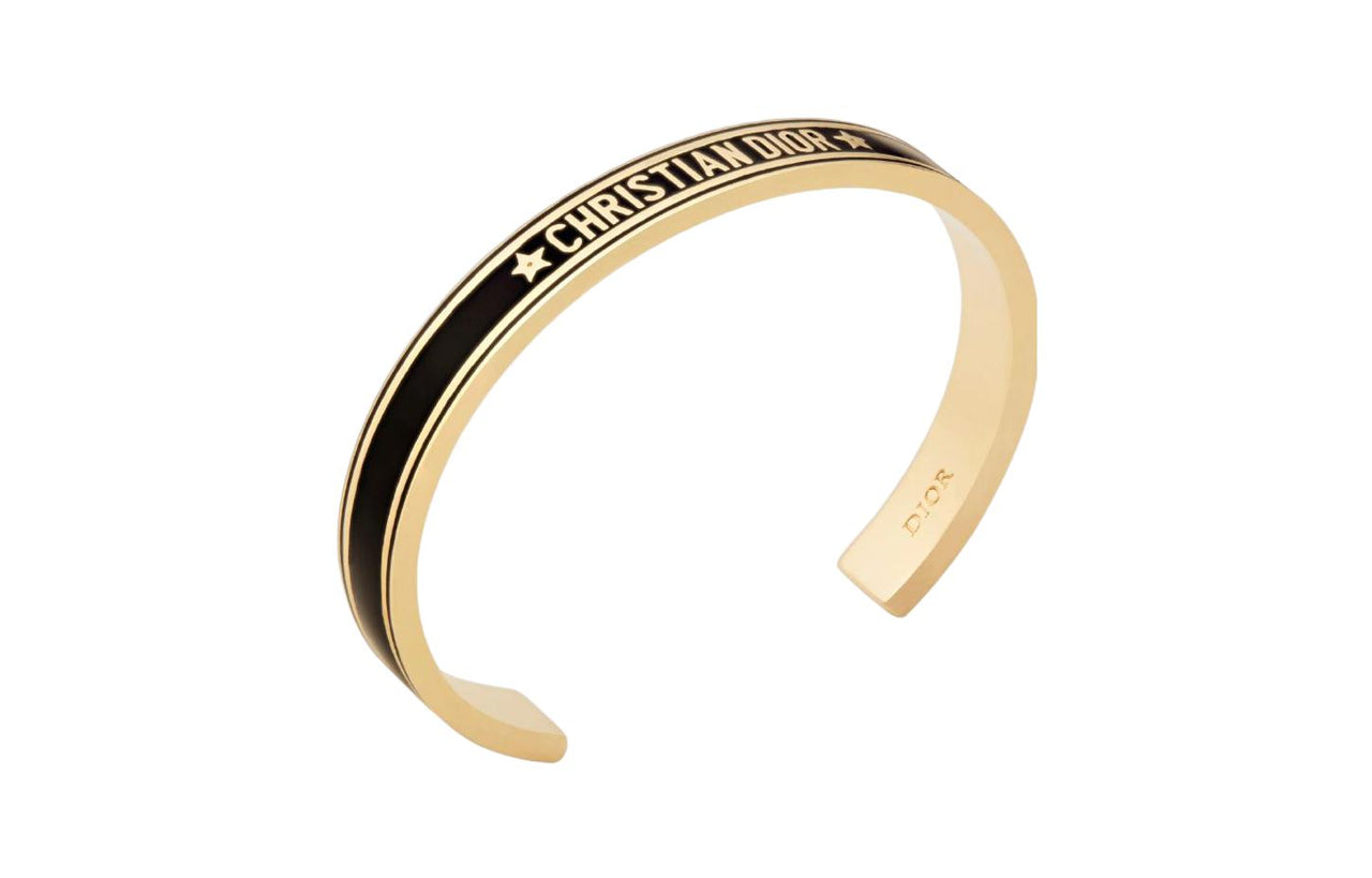 DIOR 21th Century Enamel Code Cuff Bracelet Costume Bracelet