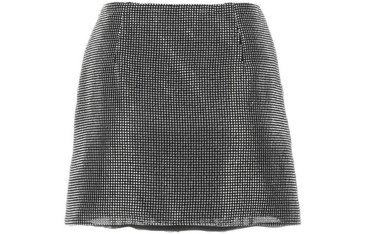 PRADA Embellished Logo Plaque Mini Skirt