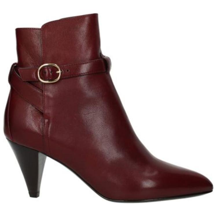 CELINE Ankle Boots Women's Vintage Red