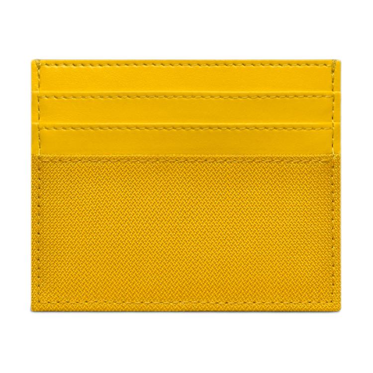 DIOR Saddle Nylon With Leather Saddle Card Holder Men's Yellow