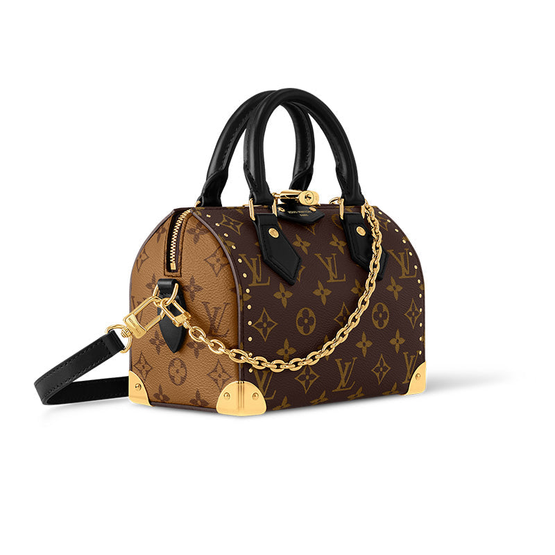 LOUIS VUITTON Speedy Trunk 20 Handbag Women's Brown