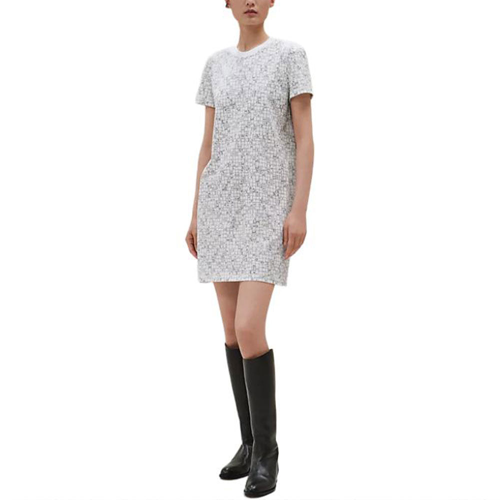 HERMES Short Sleeved Dress Women's Ecru