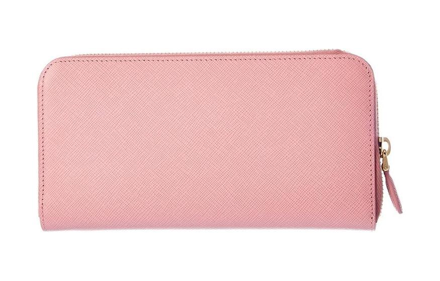 PRADA Calfskin Wallet Women's Pink