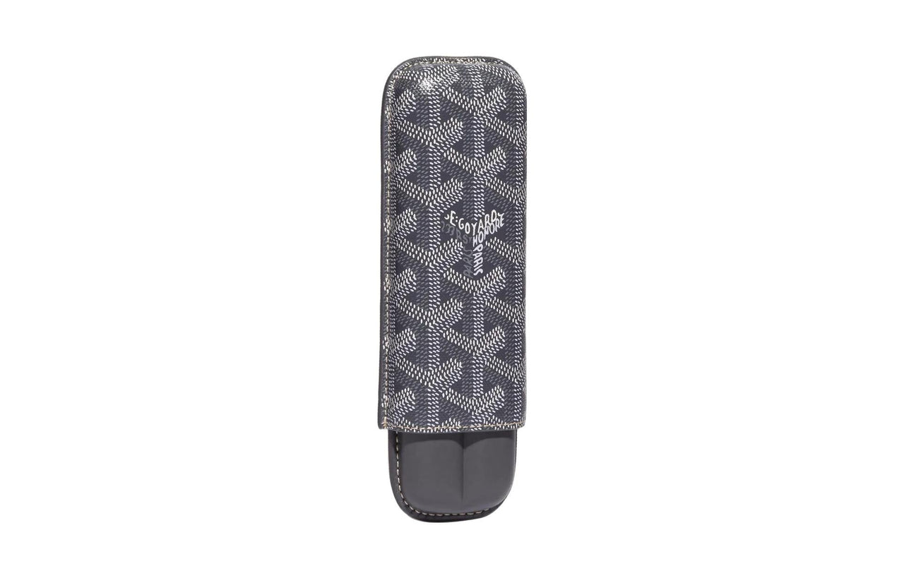 GOYARD Churchill Canvas With Calfskin Dog's Teeth Cigar Box Accessories Unisex Gray