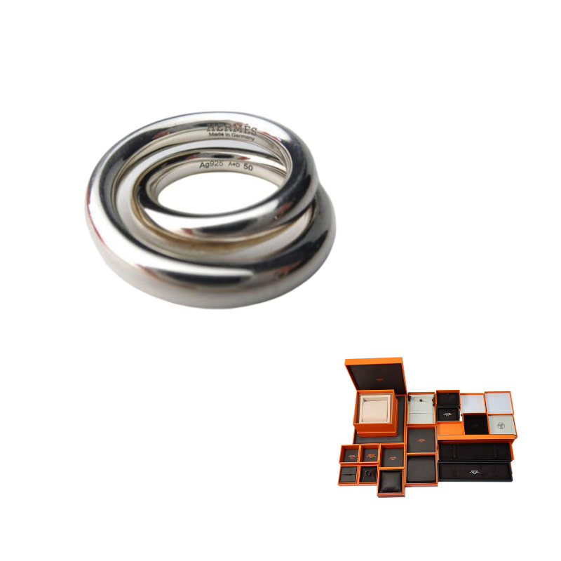 HERMES 925 Sterling Silver Rings Women's Silver