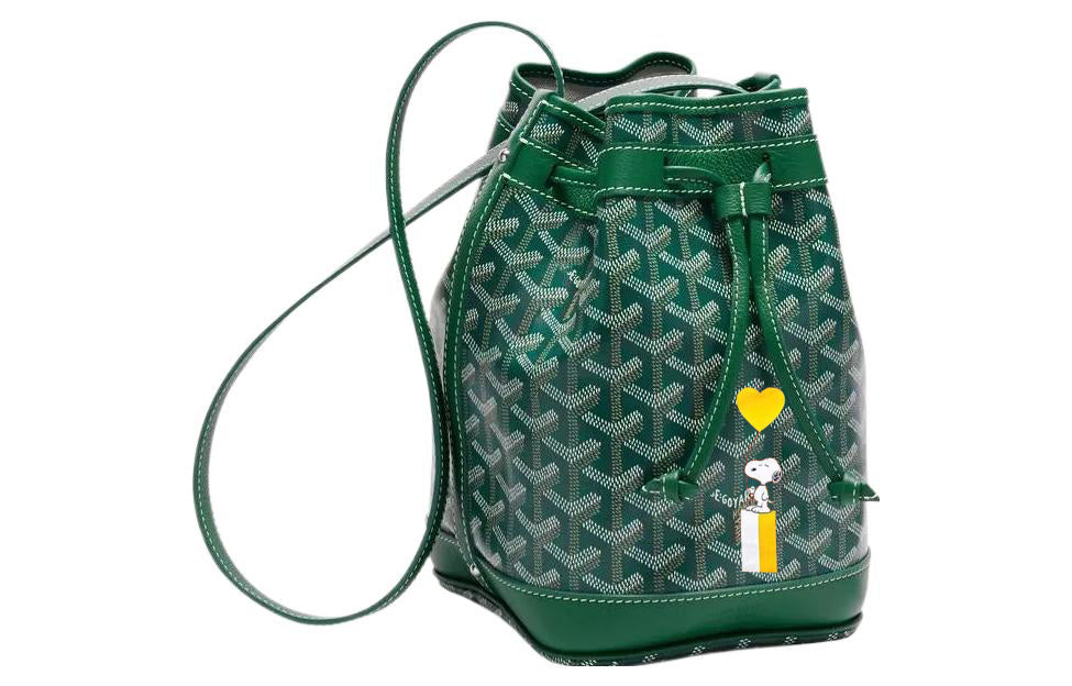 GOYARD Snoopy Co branded Petit Flot Canvas With Leather Bucket Bag, Shoulder Bag Women's