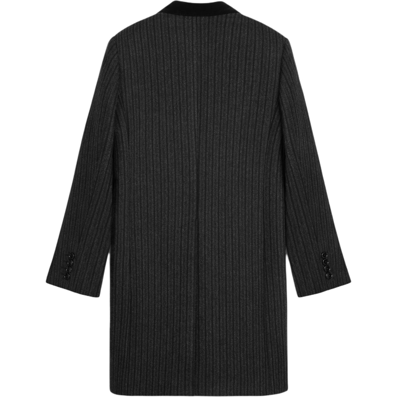 CELINE Chesterfield Coat In Striped Wool