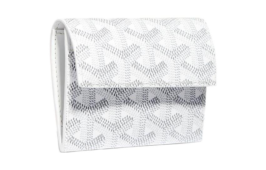 GOYARD MARIGNY Canvas With Leather Coin Purse Women's White