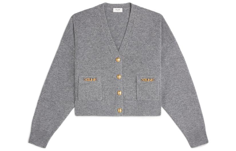 CELINE Cashmere Sweaters Women's Gray