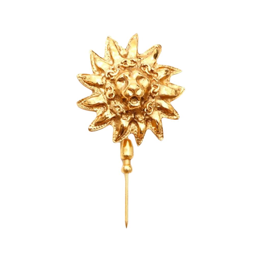 CHANEL 1980s Lion Brooch
