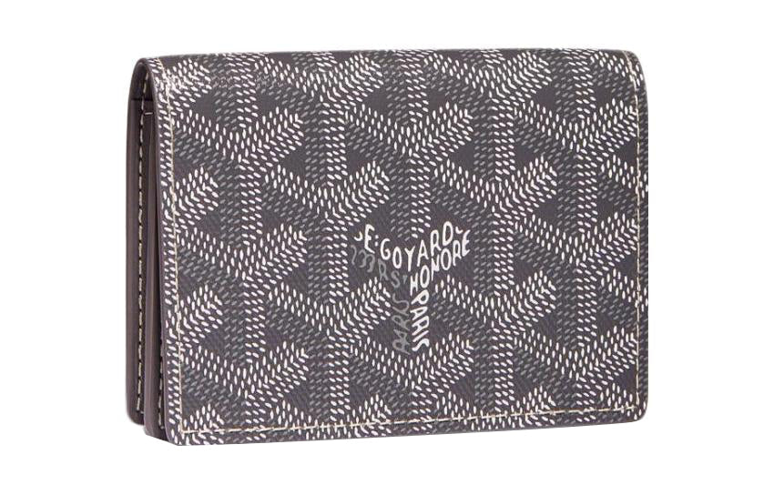 GOYARD MALESHERBES Canvas With Leather Card Holder Unisex Gray