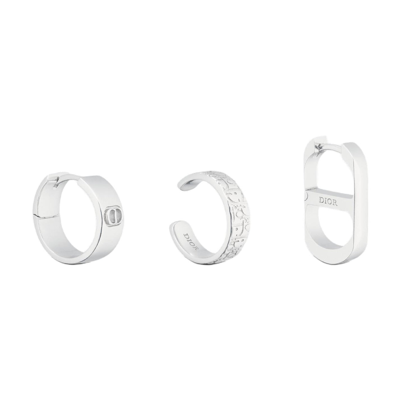 DIOR Brass Earrings Men's Silver