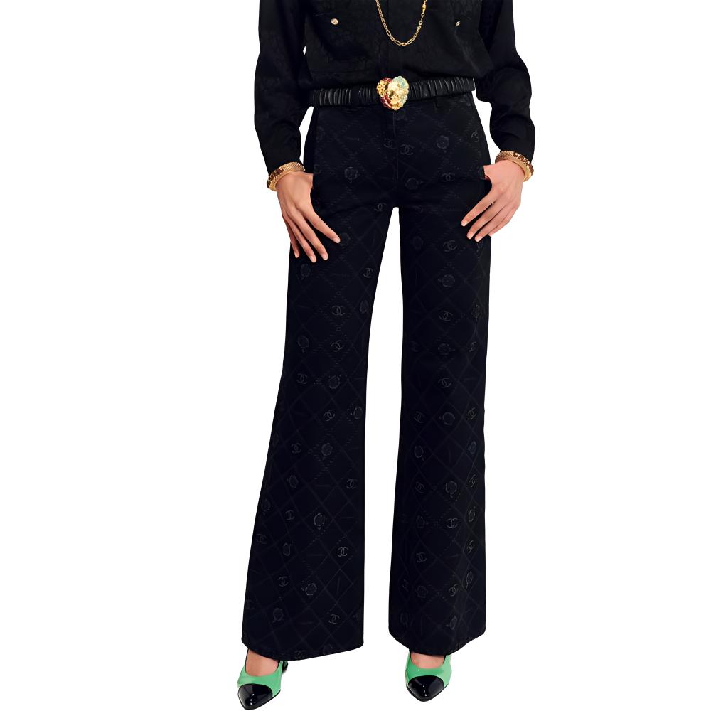 CHANEL SS23 Jeans Women's Black