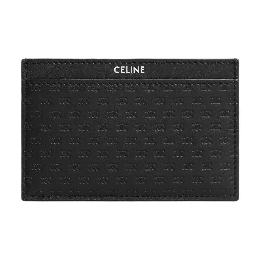 CELINE Calfskin Card Holder Mini Men's Black