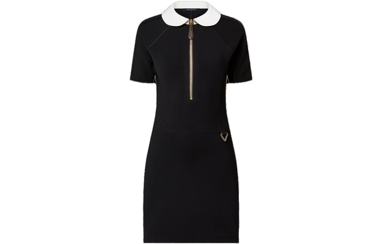 LOUIS VUITTON SS23 Short Sleeved Dress Women's Black