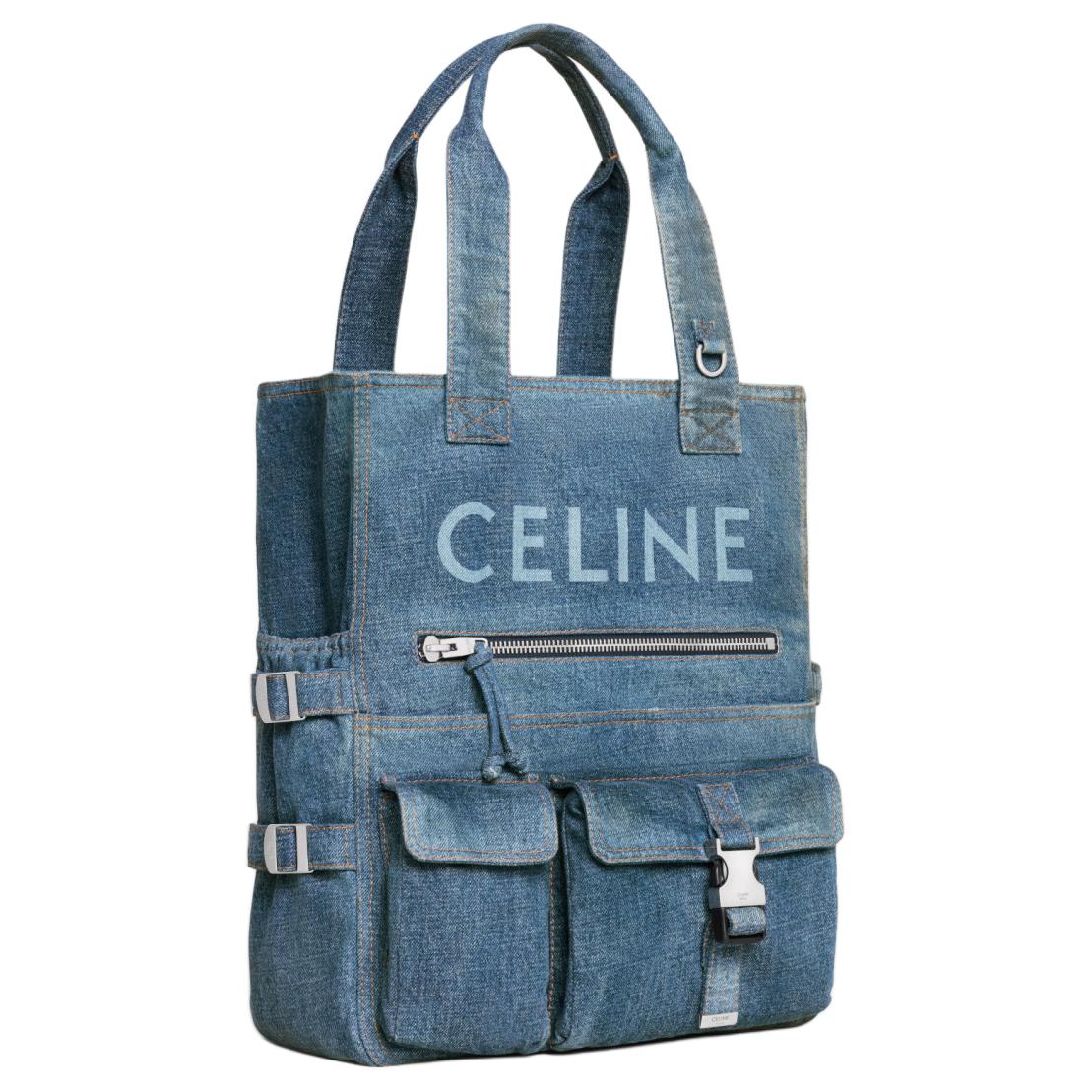 CELINE Denim Tote Bag, Shopping Bag, Shoulder Bag, Handbag Men's Washed