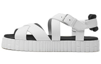 HERMES Everest One Strap Sandals Women's White