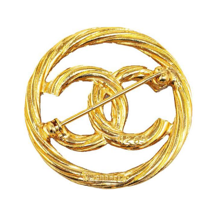 CHANEL 1980-1989 Cc Costume Brooch