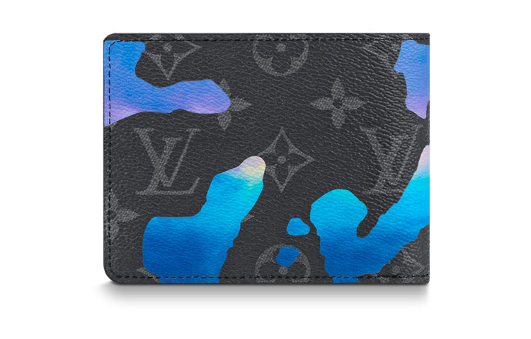 LOUIS VUITTON Multiple Wallet Sunrise Monogram Eclipse Black/Grey/Multi