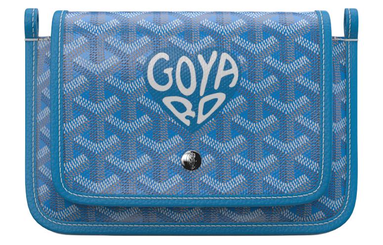 GOYARD Plumet Canvas With Leather Envelope Bag Shoulder Bags Unisex Blue/Navy Blue Small Heart