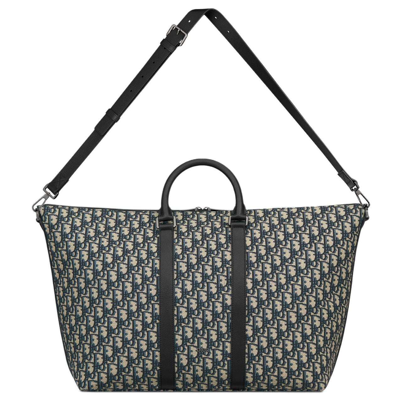 DIOR Cotton Shoulder Bag Crossbody Bag Handbag Unisex Beige & Black