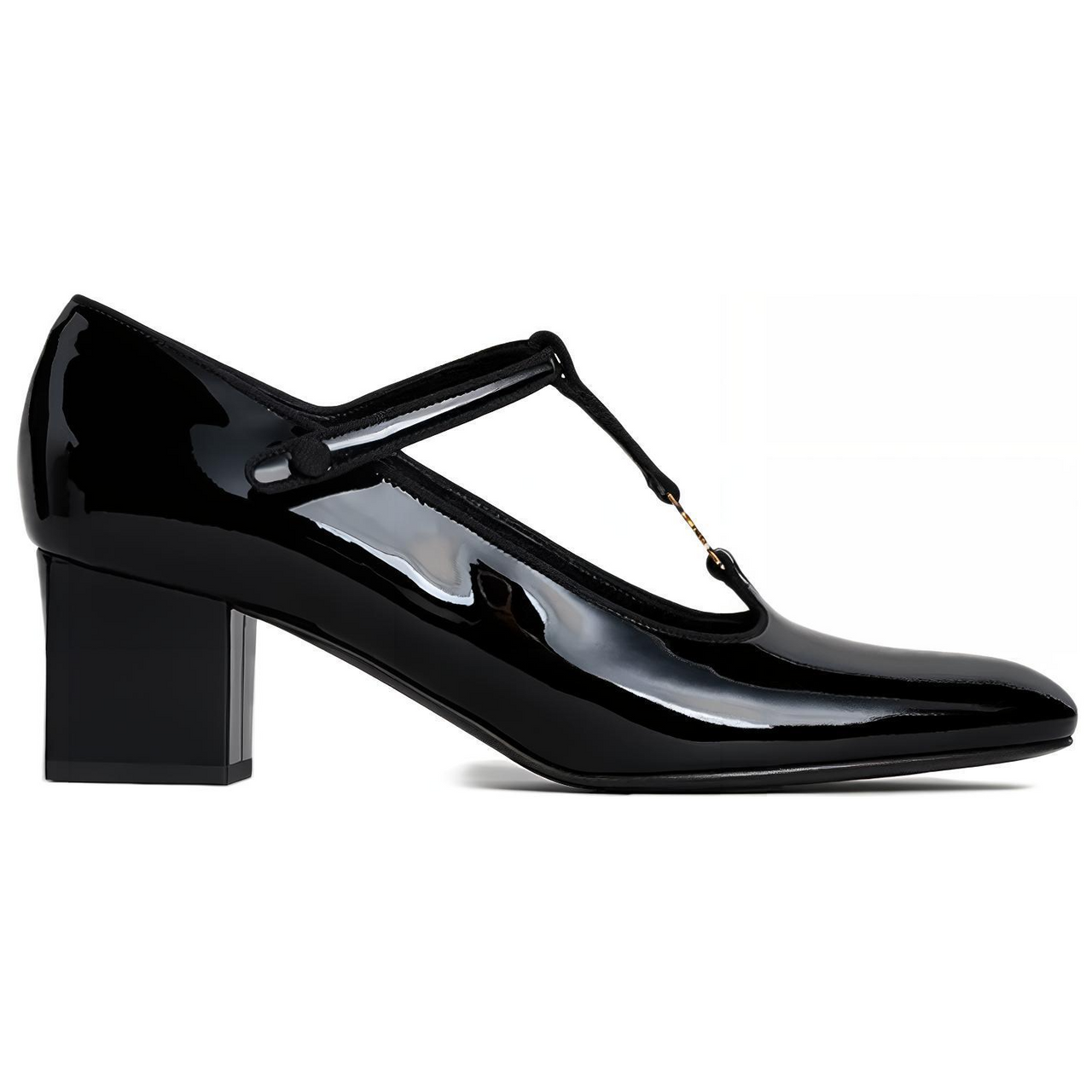 CELINE Block Heel High Heels 5.5cm Women's Black