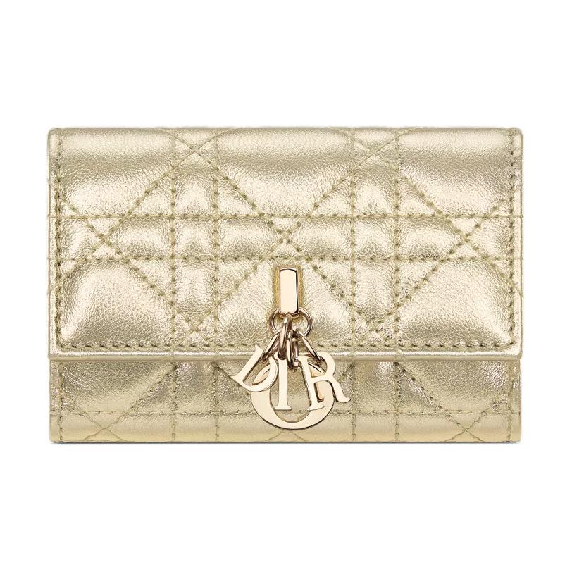 DIOR My Dior Calfskin Wallet Women's Gold