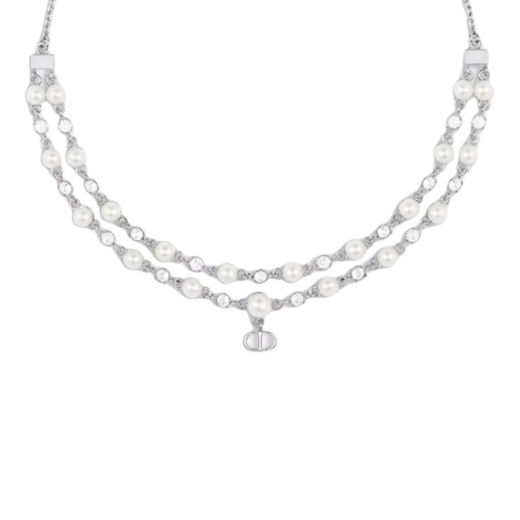DIOR Metal Necklaces Women's Silver